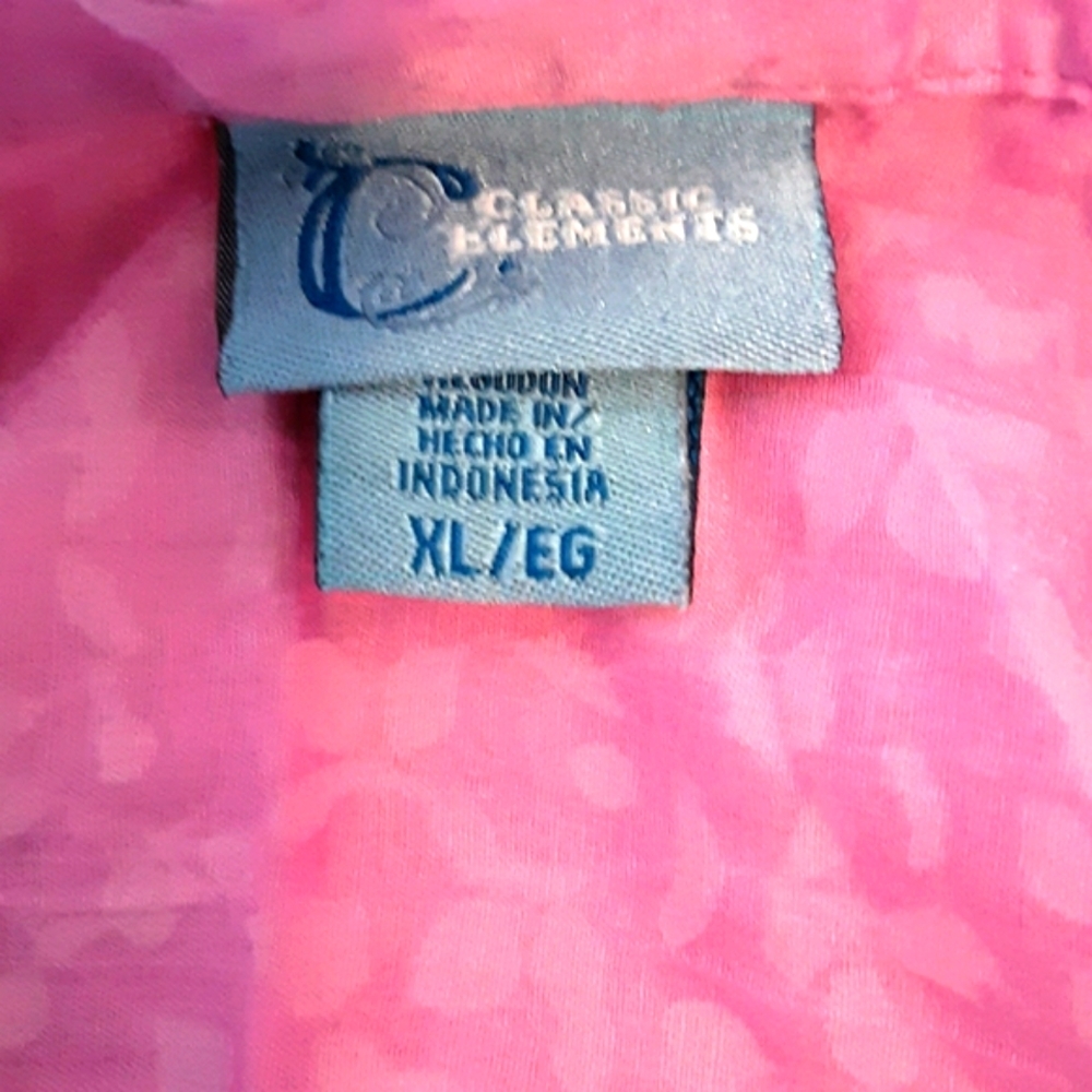 🪻BOGO🪻Classic Elements Pink Career Blouse Sz XL - Picture 5 of 7